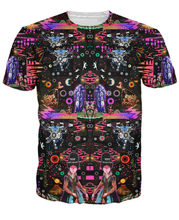Interstellar Echolocation T-Shirt Vibrant Pops of color and abundant psychedelic patterns 3d print t shirt tees for women men