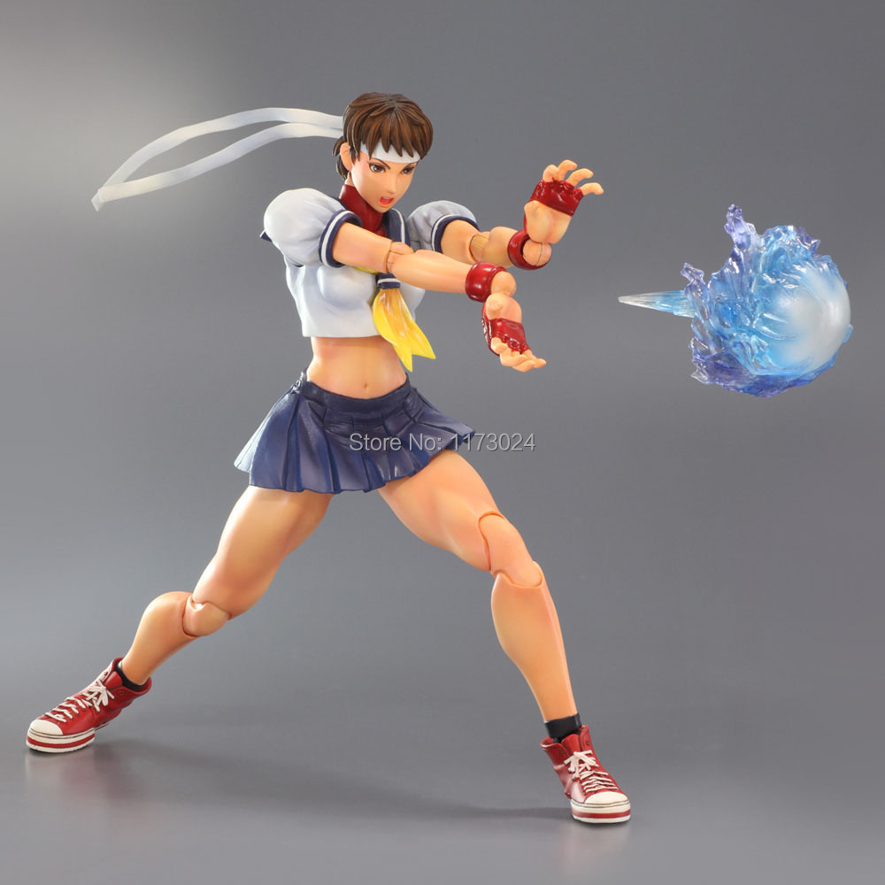 Pop Classic Game FTG Super Street Fighter 4 IV Square Enix Sakura Play Arts Kai 24CM Action Figure Toys New Box