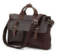 Nesitu High Quality Vintage Brown 100 Real Genuine Leather Briefcase Cowhide Men Messenger Bags 14 Laptop