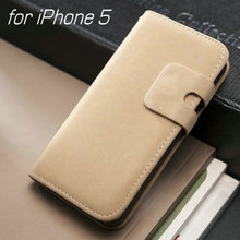 Soft Feel PU Leather Case for iPhone 5 5S Phone Bag Book Style with Stand and