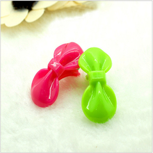 Fashion 20Pcs Cute Girls Kids Bow Hair Clips Candy Red Random Color Barrettes Resin Hairpins Boutique