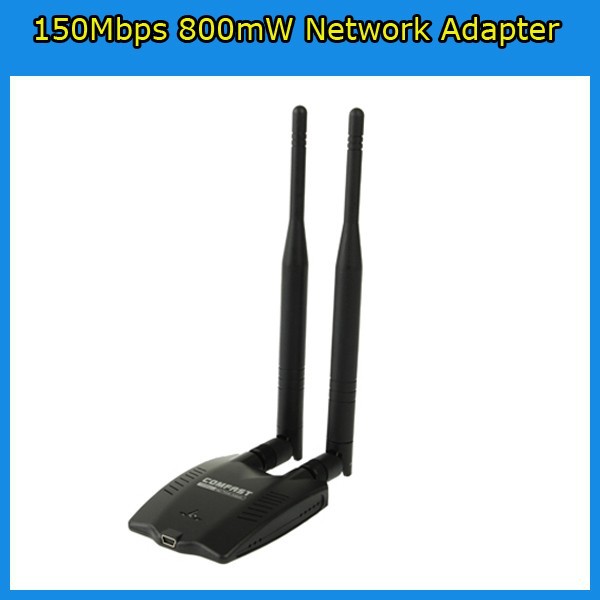 150Mbps Ralink3070 High Power 1000MW Long Range Wireless-N WiFi Network Adapter with High Senitivity Clipper Dual Antennas