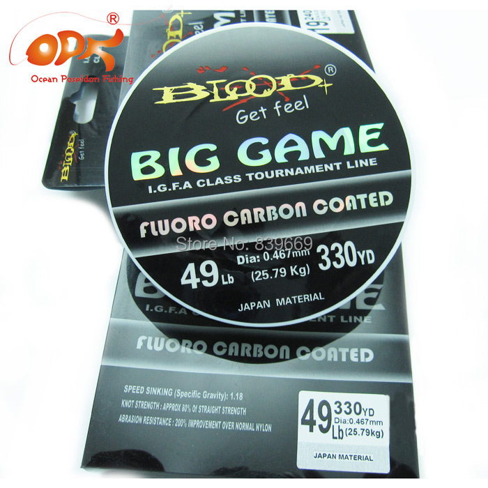 1Pcs Leader Fluorocarbon Coated Fishing Lines,BIG GAME 1# to 9# 240-330YD Transparent Carbon Fiber Fluorocarbono line Pesca OPF