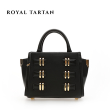 ROYAL TARTAN women leather handbags luxury tote bag genuine leather shoulder bags brand designer handbag women messenger bags
