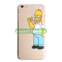 New Fasion Transparent Hard Case For iPhone 6 plus 5 5 Shell Simpsons Snow White Hand