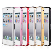 for Apple iphone 5 Ultra thin Metal Aluminum Alloy Frame Cover Bumper Case Slim Anti-knock Cellphone Cases for iphone 5,5s