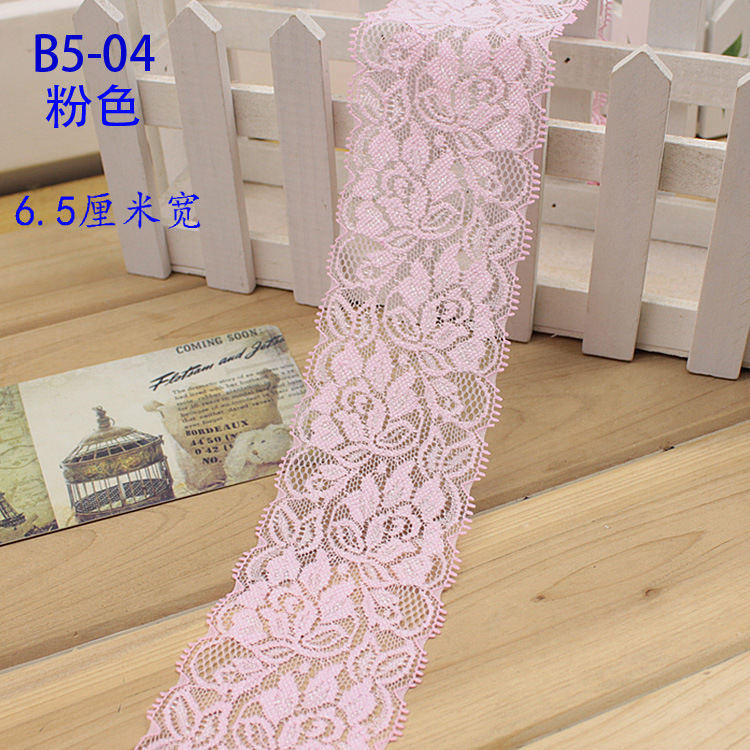 Description Picture 6 of item6.5cm Soft Elastic Lace Ribbon Tape DIY Handmade Apparel Sewing & Fabric Material Crafts Supplies White Black Blue Lace Trimming