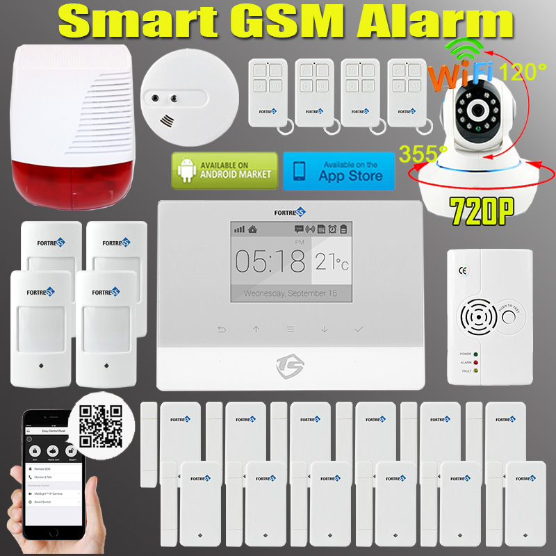 2016 NEW support Android & IOS APP GSM intelligent alarm system,wireless home alarm,intruder and burglar alarm system