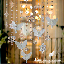 2 strings New snow angel Crystal bead curtain clear / Hang shade the sitting room Decorative chandelier / wedding venue layout