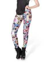 Destaque! Supernova venda mulheres dia dos mortos LEGGINGS Digital impressa do Vintage leite de Fitness calças