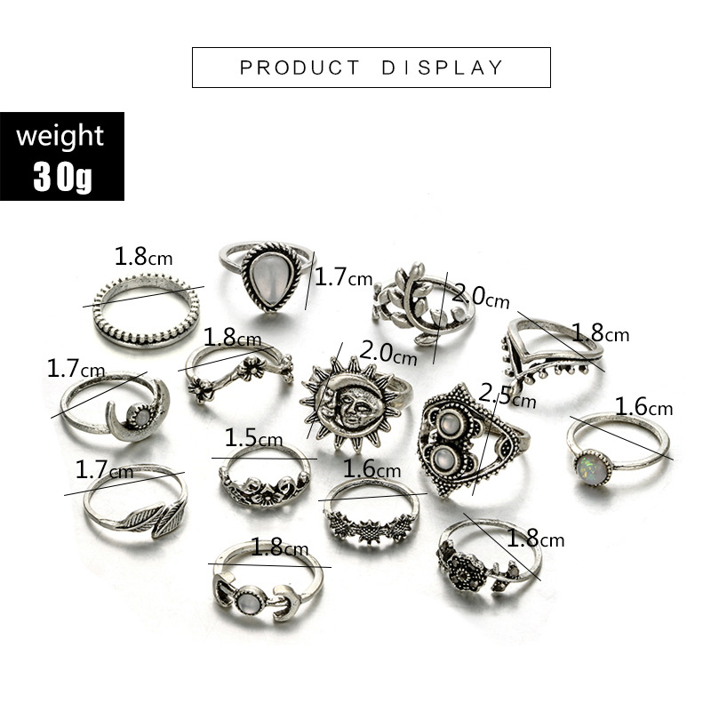 THTHT Vintage S925 Silver Ring Womens Opening Crusader Flower Fashion Creative Gift Personality 