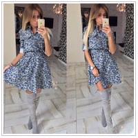 New-Arrival-Summer-Printing-sexy-Dress-A-line-Floral-Vestidos-Long-Sleeves-Jersey-Women-s-Fashion