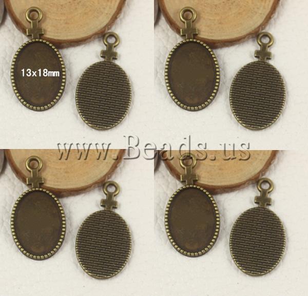 Free shipping!!!Zinc Alloy Pendant Setting,DIY,Jewelry DIY, Flat Oval, antique bronze color plated, nickel, lead & cadmium free