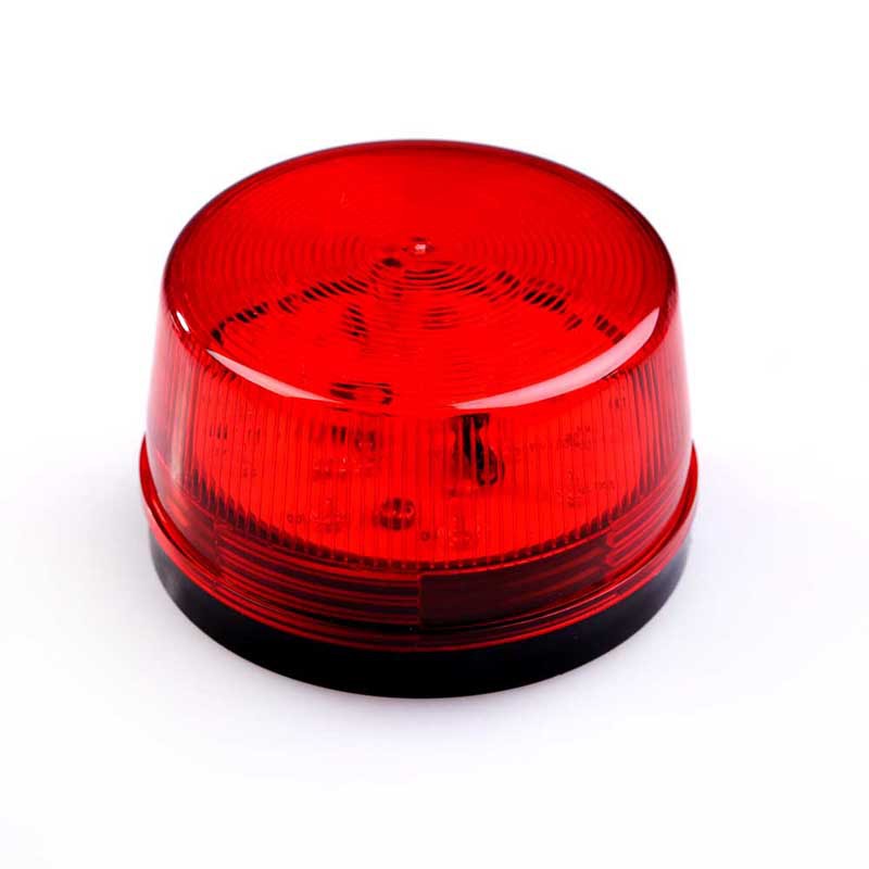 12V LED Alarm Security Signal Lamp Warning Siren with Red Flashing Light E1Xc