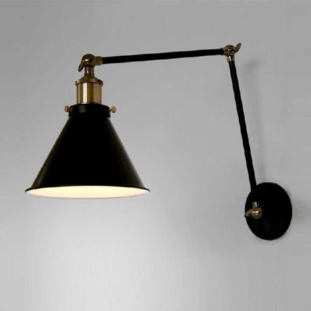 Edison Vintage Industrial Loft Adjustable Swing Arm Wall Sconce Retro Warehouse Ambient Lighting ...