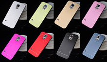 Top Quality Motomo Luxury Metal Brush Gold Case Cover For Samsung S5 Aluminum and PC Hard