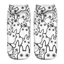 New 3D Printed Totoro Women Socks Cute Low Cut Ankle Sock Multiple Cartons Fashion Style CNW06
