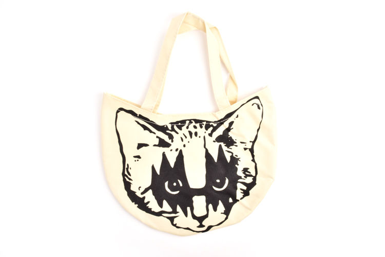 FreeshippingJapanMuchachaSuperCuteCatFaceToteBagToteLunch