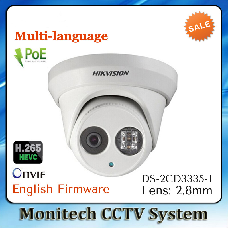 Гаджет  HIK Newest V5.3.3 Multi-language DS-2CD3335-I 2.8mm HEVC/H.265 Full HD 3MP1080P IP Camera POE Network CCTV Security Camera ONVIF None Безопасность и защита