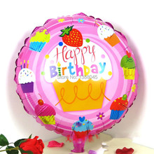 18 pulgadas feliz cumpleaños helio globos Foil Balloon fiesta de cumpleaños de los niños Party Decor B066