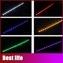 15LED/30cm waterproof LED Strip 3528 12V DC SMD High Power Flexible LED Car Strips,white/blue/red/green/yellow free shipping
