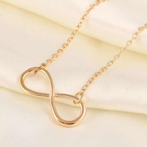 Promotions Fashion Luxury Charm Plating Gold Sweater chain necklace jewelry Infinity Pendant Necklace jewelry women 2015