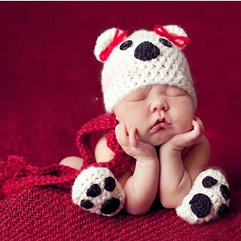 Knitted Photography Photo Costume Outfits Crochet Set For Unisex Newborn Baby