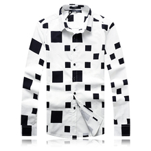 2016 New Arrival Mens Long Sleeve Shirt Famous Brand Menswear Casual Men Shirts Fashion Oversized Cotton Designer Shirt Hot Sale