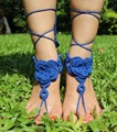 2017 Bohemian Beach Anklet Crochet Rose Barefoot Sandals Beach Pool Wear Sexy Accessories Valentine Gift For