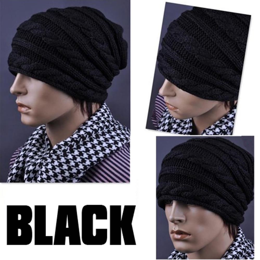 Гаджет  JFYB,New Unisex Oversized Cable Knit Baggy Beanie Slouch Hat Warm - Black None Изготовление под заказ