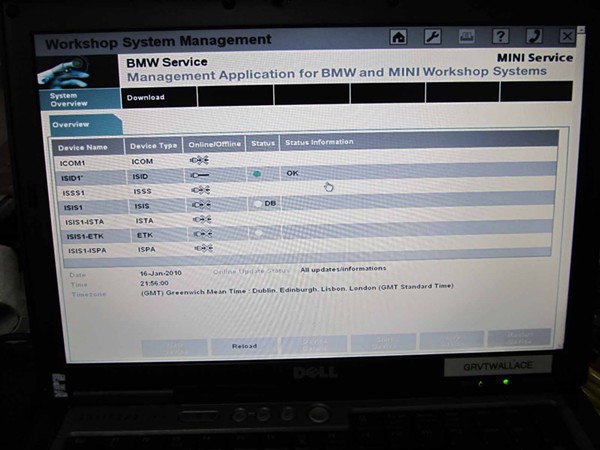 icom software in d630 laptop 2 