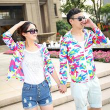 Chaquetas Mujer 2015 New Arrival Summer Casaco Baseball Couples Camouflage Thin Coat Slim Sunscreen Korean Chaquetas