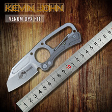 Kevin John Venom DPx golpe del cuchillo del cortador de titanio TC4 9Cr18MoV Tactical camping caza al aire libre de la supervivencia del bolsillo cuchillos herramientas del engranaje