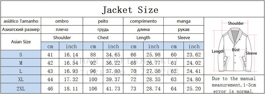 jacket size