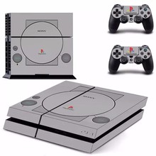 PS1 Style Decal Skin Ps4 console Cover For Playstaion 4 Console PS4 Skin Stickers 2Pcs Controller