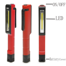 Bright Mini LED Inspection Light Lamp Pen Shape Pocket Clip Work Hand Torch Flashlight