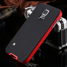 S5 Luxury Case Dual Layer Slim Shell With LOGO For Samsung Galaxy S5 i9600 Hybrid Super