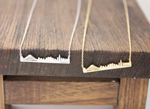 2015 Gold Silver Stainless Steel Unique Jewelry San Francisco Golden Gate Skyline Necklace Women and Men