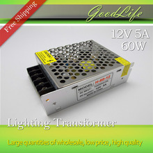 12V 5A 60W 110V 220V Lighting Transformer High quality LED driver for LED strip 3528 5050