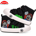 Anime Games Super Mario Kids Boys Girls Hand Painted Sneakers Children Canvas Shoes Cartoon Character Mario