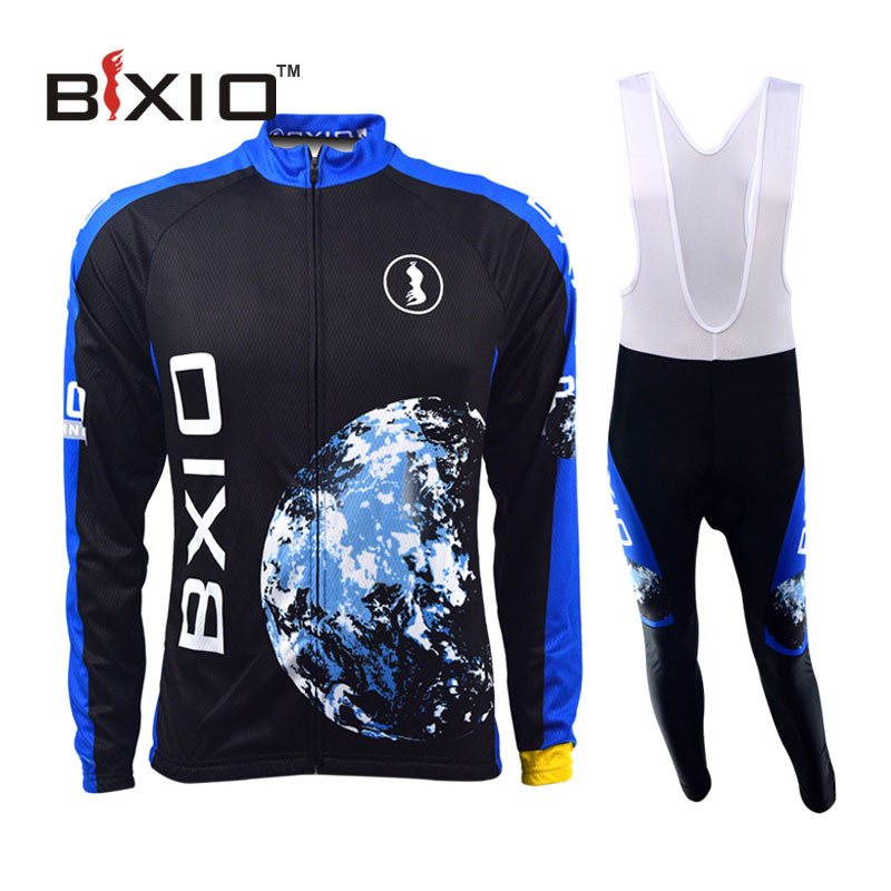 Фотография BXIO Cycling Long Sleeve Jersey Lycra Sport Wear Men Road Riding Outfits Garments Cycle Team Racing Maillots BX-0109H055