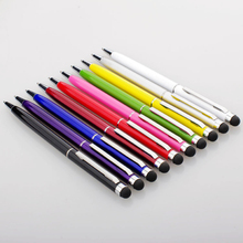High Quality Mini Metal Capacitive Touch Pen Stylus Screen For Phone Tablet Laptop Built-in Ballpoint Pen 2 in 1