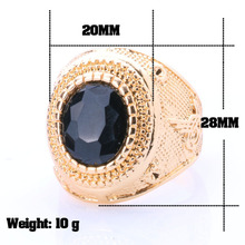 2015 Fashion Jewelry Big Ring Gold Vintage Jewelry Tibetan Silver Alloy Punk Rock Circular Black Ring