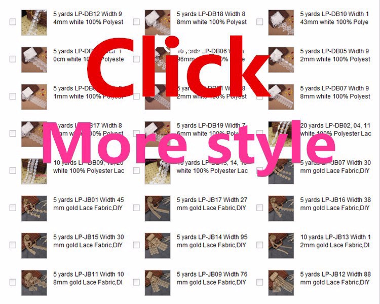 Description Picture 2 of item20 yards 12CM Custom colors white Embroidered Water soluble Lace Fabric DIY Garment Accessories lace trim Sewing Craft DB-DZ1