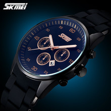Envío gratis nuevo listado skmei 9065 moda hombres reloj calendario venda del silicio de lujo del análogo de cuarzo relojes Relogio Masculino
