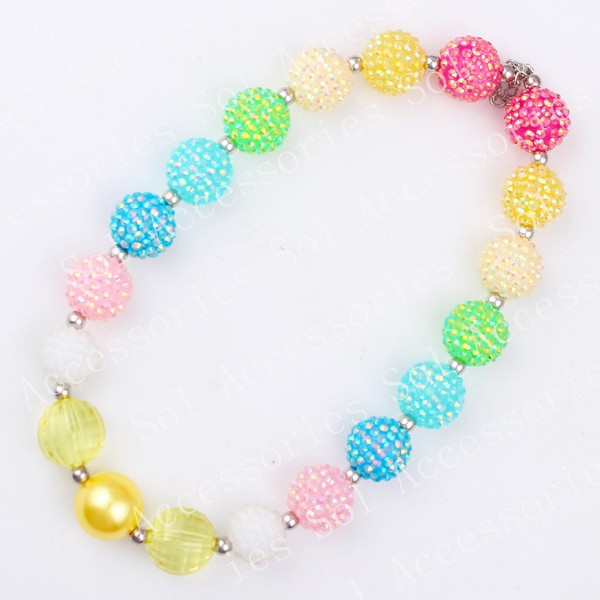 2pcsLot 2015 new hotsale kids necklace WholesaleRetail kids necklaces candy Chunky BeadBubblegum Necklace Buy
