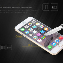 500pcs For iphone 6 6s plus 5s 5C 4S 4 tempered glass screen protector 0.3mm 9H protective glass films for apple iphone 4 5 6
