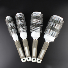 1pc Ceramic Ionic Radial Round Comb Hair Dressing Brush Salon Styling Barrel Anti-static escova de cabelo Detangling Hairbrush