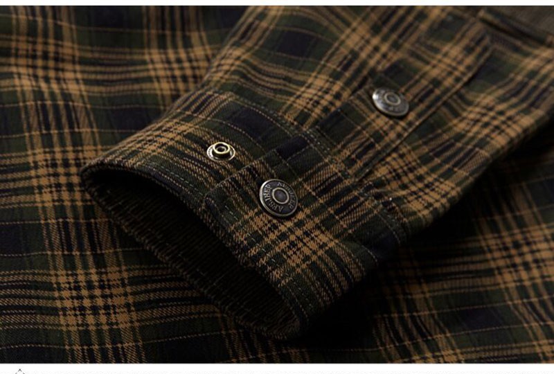 2015 New Winter Men\'s Slim Fit Warm Shirt Cotton Plus Size Thicken Fleece Dress Shirt Men\'s Casual Plaid Long-Sleeve Shirt M~3XL (17)