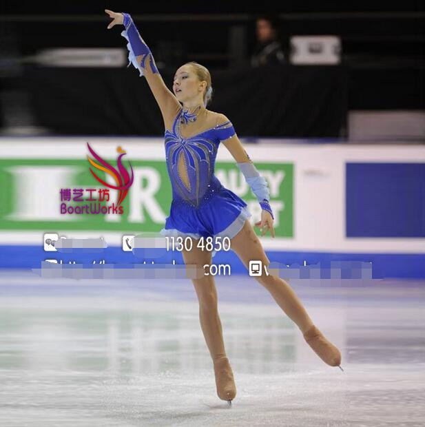 Ice Figure Skating Dress Rhythmic Gymnastics Twirling Competition skin tone 